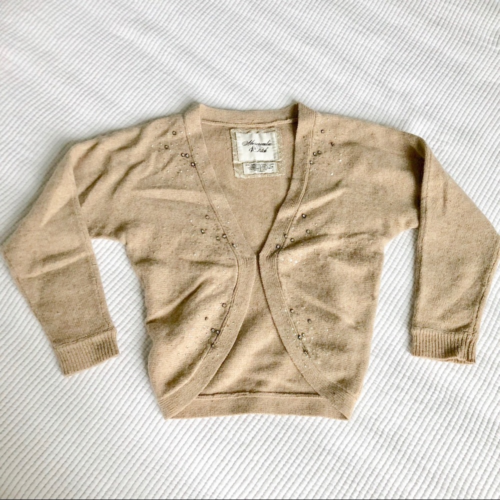 Vintage A&F Embellished Cashmere Cardigan